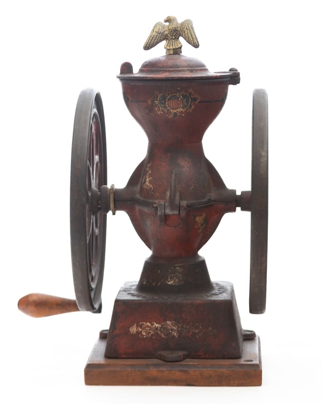 Original small size cast iron Coffee Grinder with Eagle Crest, manufactured by "Enterprise, - 3