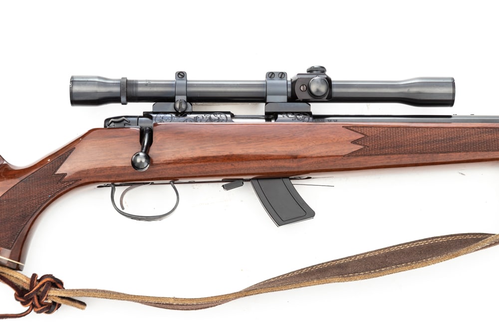 Remington, Model 541-S custom, Rifle, .22 S.L.L.R. caliber, SN 1248500, with 24" barrel, high grade: Remington, Model 541-S custom, Rifle, .22 S.L.L.R. caliber, SN 1248500, with 24" barrel, high grade stock with Rosewood forend and grip cap. Receiver is engraved with what appears to be factory engrav