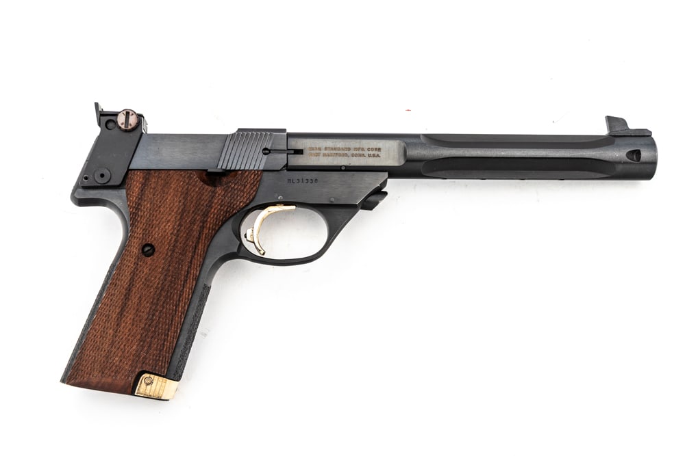 High Standard, Supermatic Trophy, Semi-Automatic Pistol, .22 L.R. caliber, SN ML31338, 7" fluted (1 of 2)