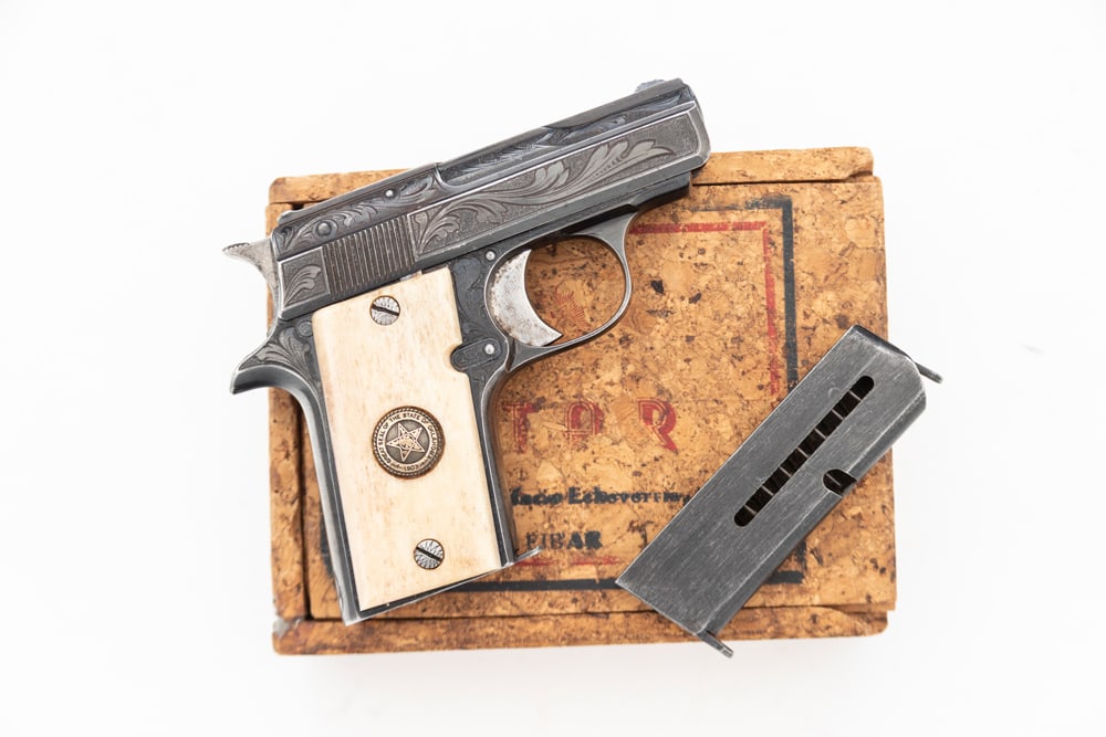 Star, C O Model, Semi-Automatic Pistol, .25 caliber, SN 246 under left grip, believed to be factory (1 of 3)