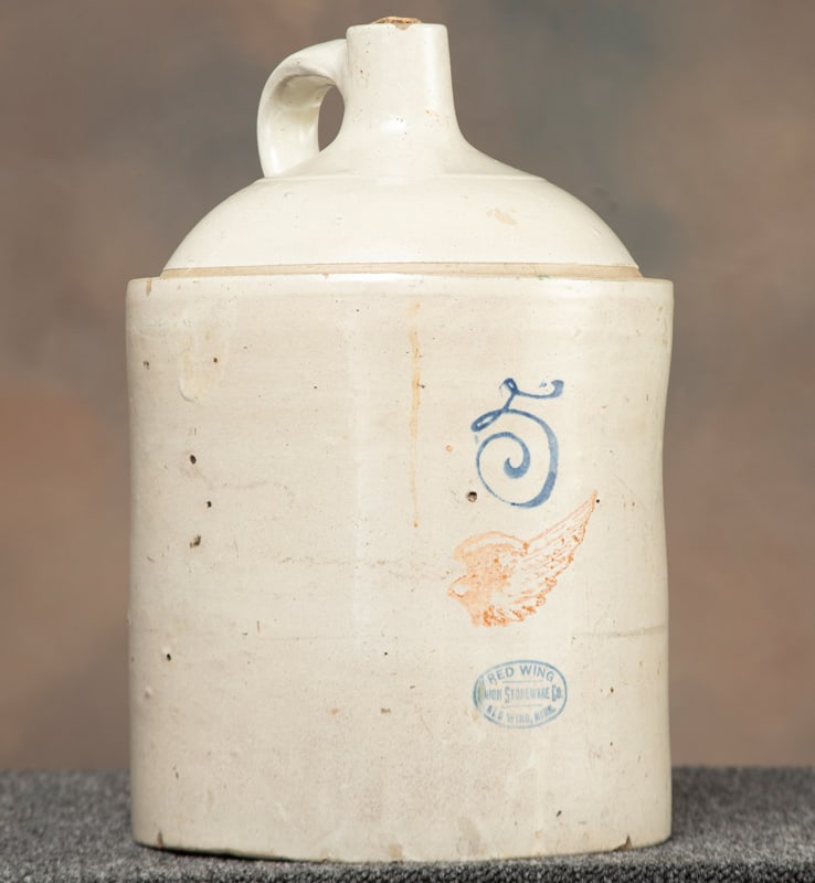 Five Gallon Crock marked "Red Wing Union Stoneware Co., Redwing, Minn.", has a couple of minor dings (1 of 2)