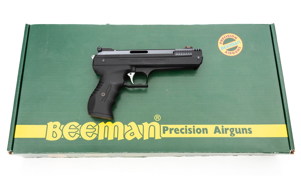 Beeman, Model P3 Pellet Pistol, .177 caliber, SN 568975, NIB, matte finish, 6" barrel. Sold in (1 of 1)
