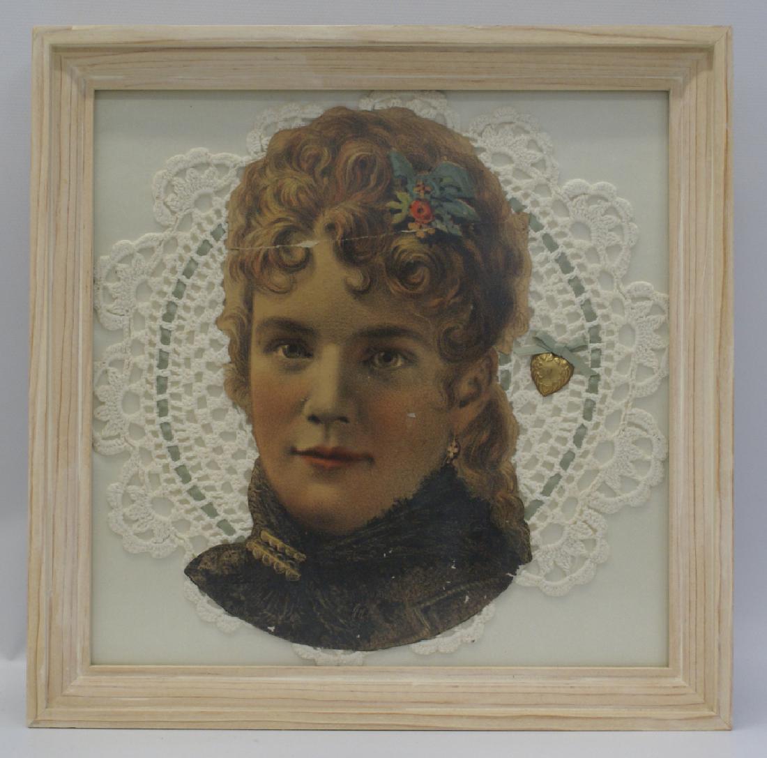 Victorian Framed 3D Chromo-Lithographed Photo & (1 of 1)