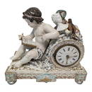 18th Century 1700's Vintage Antique MEISSEN Kantler Porcelain Figural Cherub Mantle Clock