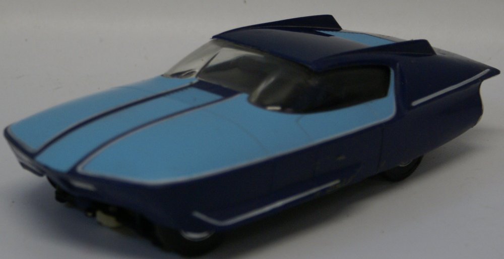 Hasbro Battery Operated Amaze-a-Matics Blue Future Car,: Hasbro Battery Operated Amaze-a-Matics Blue Future Car, made in Japan. Like new condition. Very little playwear on the tires. Measures 8" long.