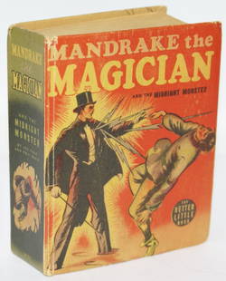 1939 MANDRAKE THE MAGICIAN & Midnight Monster #1431 BIG: Vintage 1939 MANDRAKE THE MAGICIAN and the Midnight Monster #1431 BETTER BIG LITTLE BOOK. Based on the newspaper famous comic strip by Lee Falk and Phil Davis. Book published by Whitman Publishing,