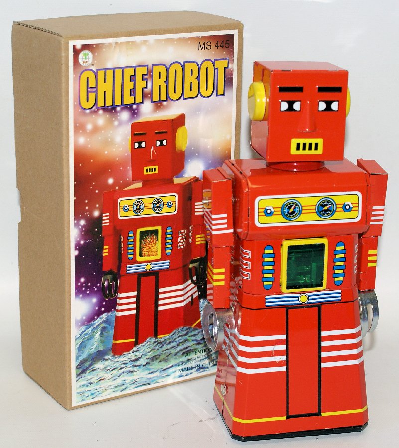 Vintage Retro Styled Tin Lithographed Wind-up CHIEF (1 of 1)
