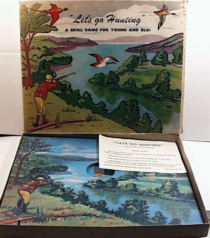 RARE Vintage LET'S GO HUNTING Target Shooting Board (1 of 1)