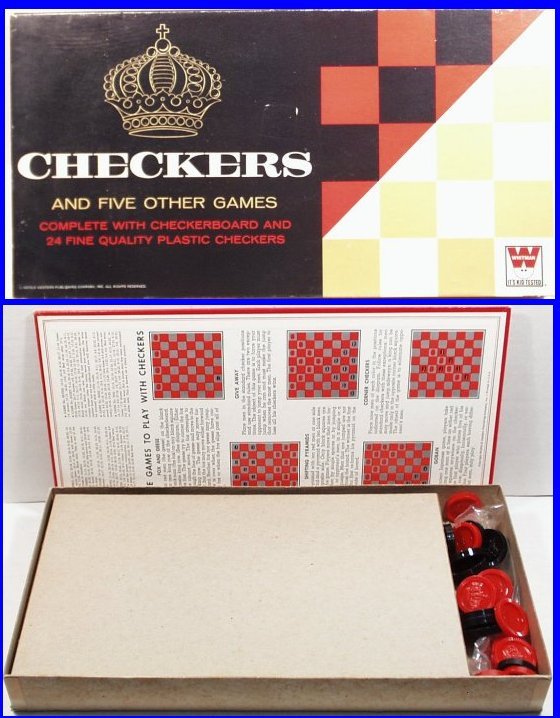Vintage 1960 Whitman Checkers and Five Other Board (1 of 1)
