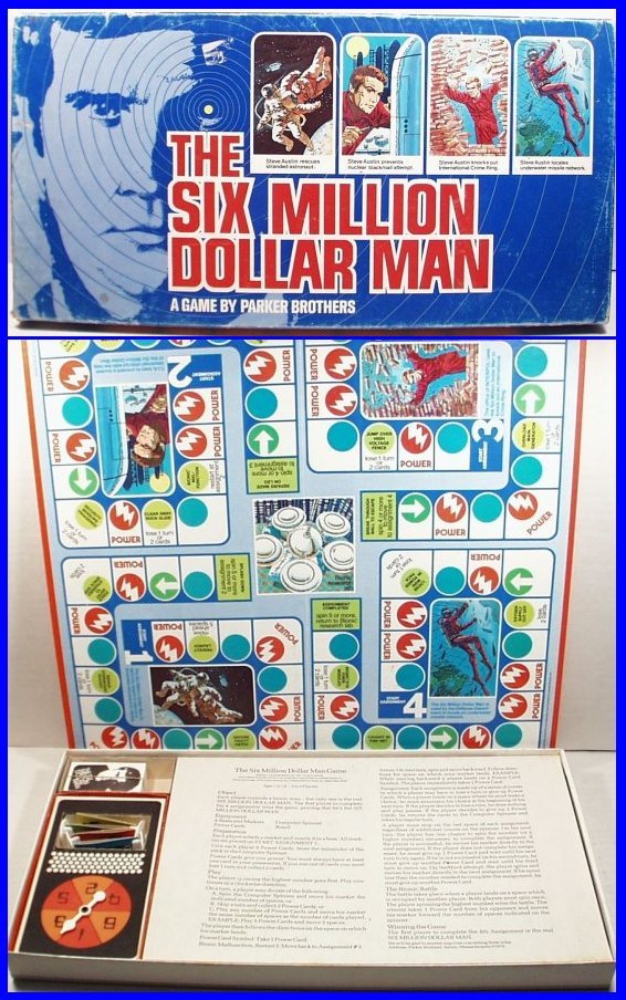 Vintage 1975 The SIX MILLION DOLLAR MAN Board Game by (1 of 1)