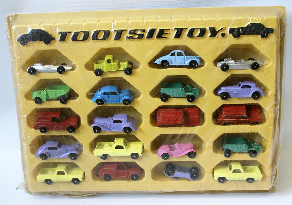 RARE Vintage TOOTSIETOY Display Containing 20 Various (1 of 1)