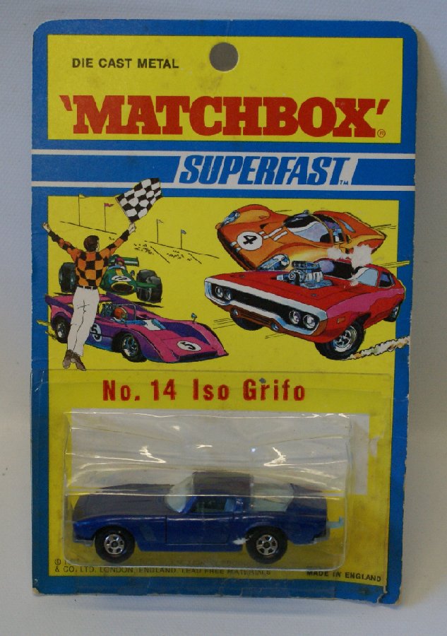 Vintage 1977 MATCHBOX SUPERFAST 1:64 No. 14 Iso Grifo, (1 of 2)