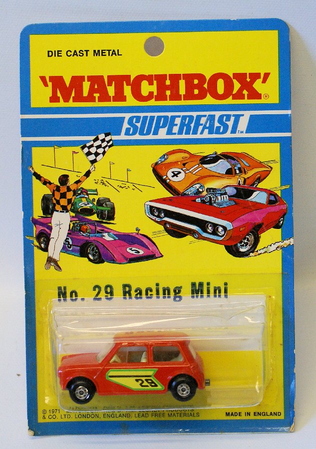 Vintage 1971 MATCHBOX SUPERFAST No. 29 RACING MINI, on (1 of 2)