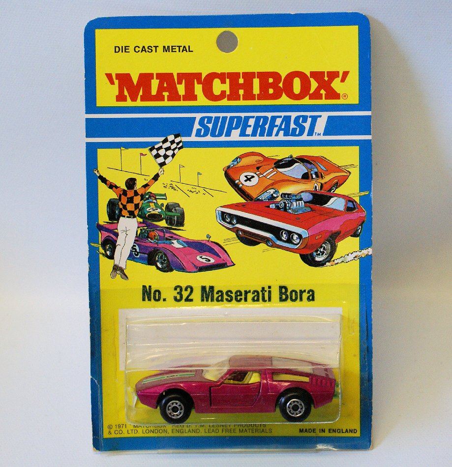 Vintage 1971 MATCHBOX SUPERFAST No. 32 MASERATI BORA, (1 of 2)