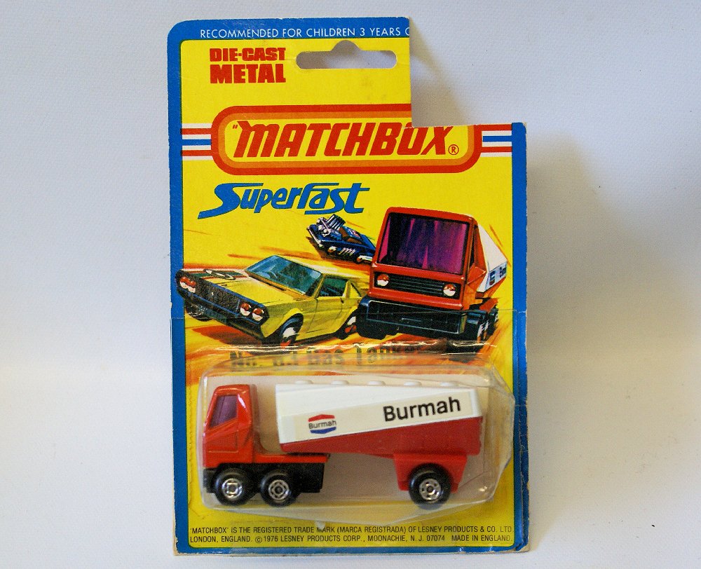 Vintage 1976 MATCHBOX SUPERFAST No. 63 BURMAH Gas (1 of 2)
