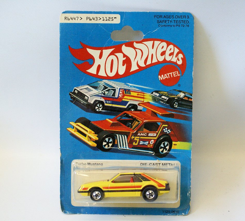 Vintage 1979 HOT WHEELS No. 1125 TURBO MUSTANG, SEALED: Vintage 1:64 Scale Diecast Metal 1979 HOT WHEELS No. 1125 TURBO MUSTANG, sealed on the original card. Has some creasing on the card. Car is mint and and packaging is LN. (Please also use pictures to j