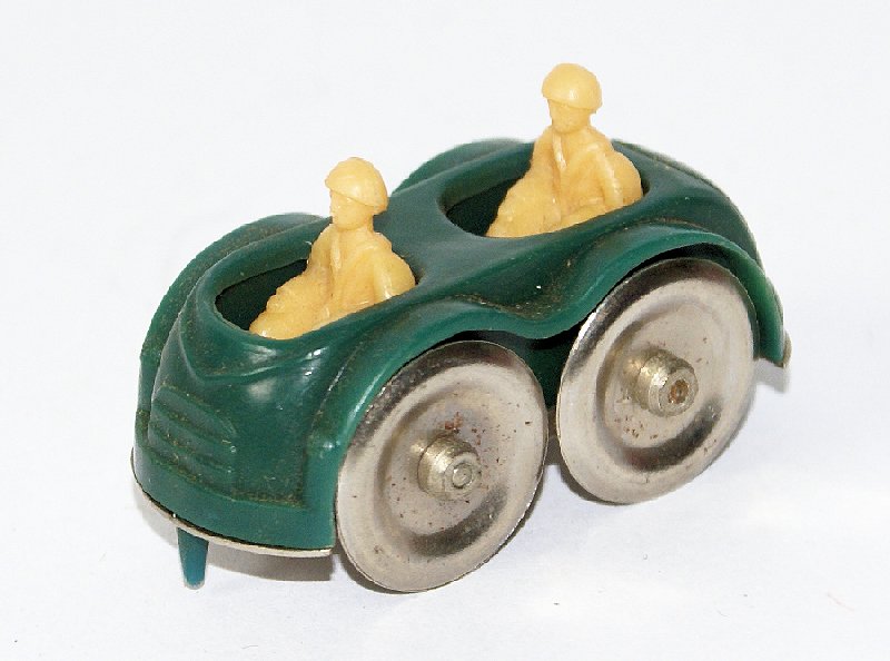 Plastic & Tin Roller Coaster Track Car, Green with (1 of 2)