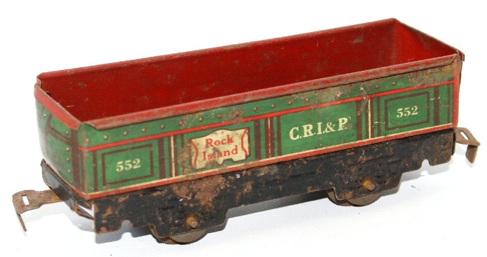 O Tin MARX #552 Rock Island CRI&P Gondola Train Car (1 of 4)