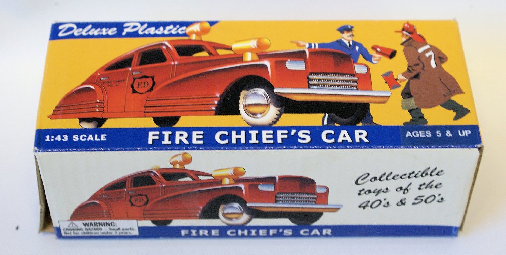 Dimestore Dreams 1:43 Style FIRE CHIEF'S CAR Toy (1 of 1)
