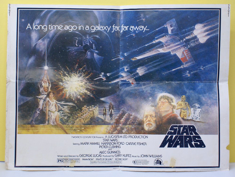 1977 STAR WARS IV: A New Hope HALF-SHEET 77/21 Folded (1 of 1)