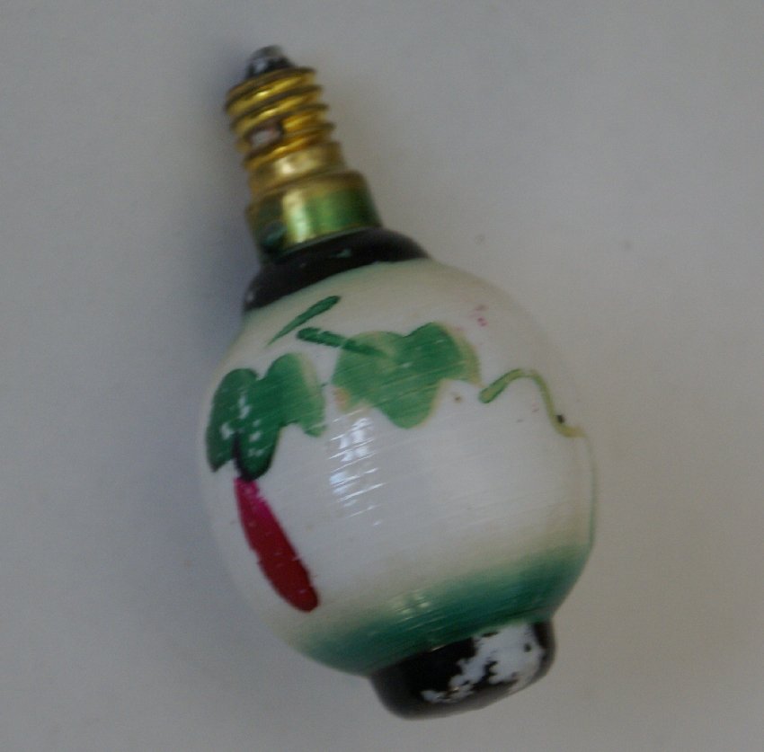 Christmas Painted Milk Glass Round Chinese Lantern (1 of 1)
