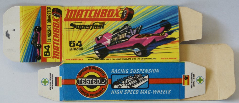 Matchbox Lesney SUPERFAST #64 Slingshot Dragster EMPTY (1 of 2)
