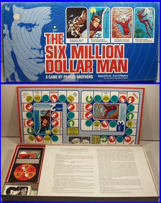 Vintage 1975 The SIX MILLION DOLLAR MAN Board Game by (1 of 1)