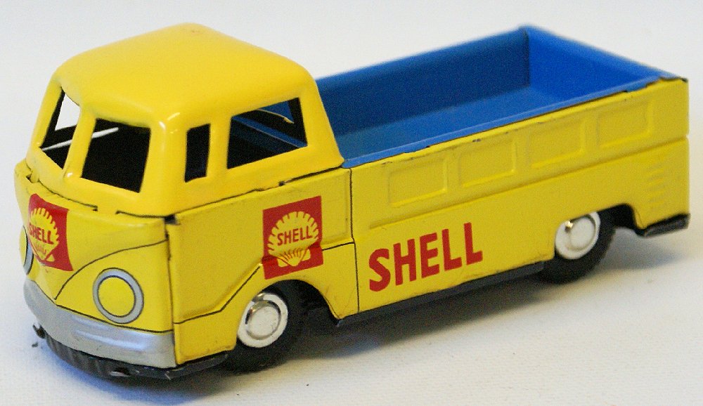 Vintage Tin Litho Friction VW Combi Truck with SHELL (1 of 4)