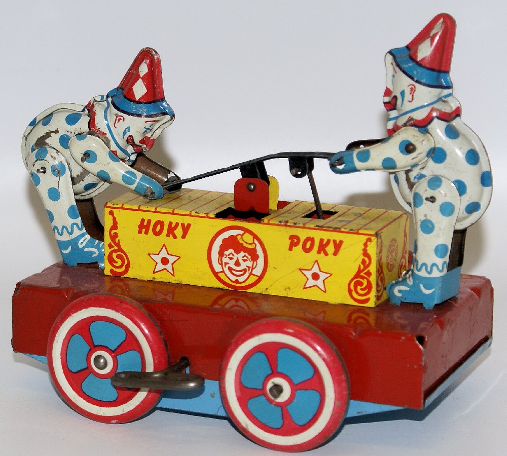 Vintage 1930's Tin Litho Wind-up WYANDOTTE "Hoky Poky" (1 of 2)