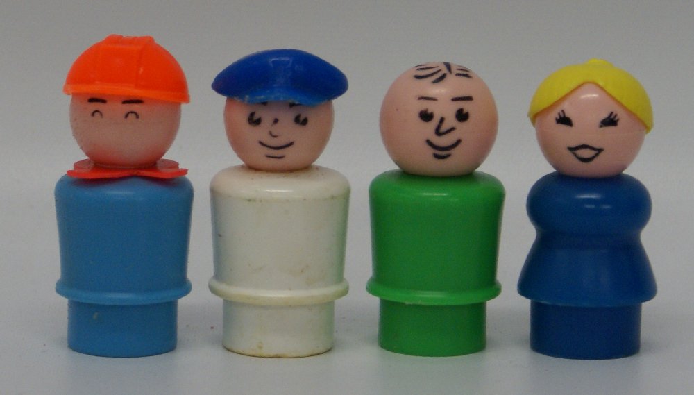 Lot of 4 Vintage FISHER PRICE Little People Plastic (1 of 3)