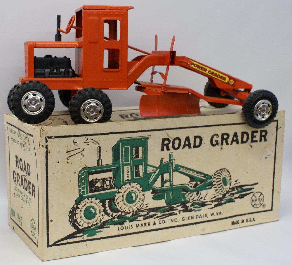 Vintage MARX Lumar Orange POWER ROAD GRADER #1760 (1 of 5)