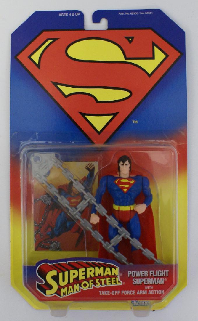 1995 Kenner POWER FLIGHT SUPERMAN #62901 Action Figure,: Vintage 1995 Kenner POWER FLIGHT SUPERMAN Action Figure #62901. Features take-off force arm action. Comes sealed on card. Bubble and card are both MINT!