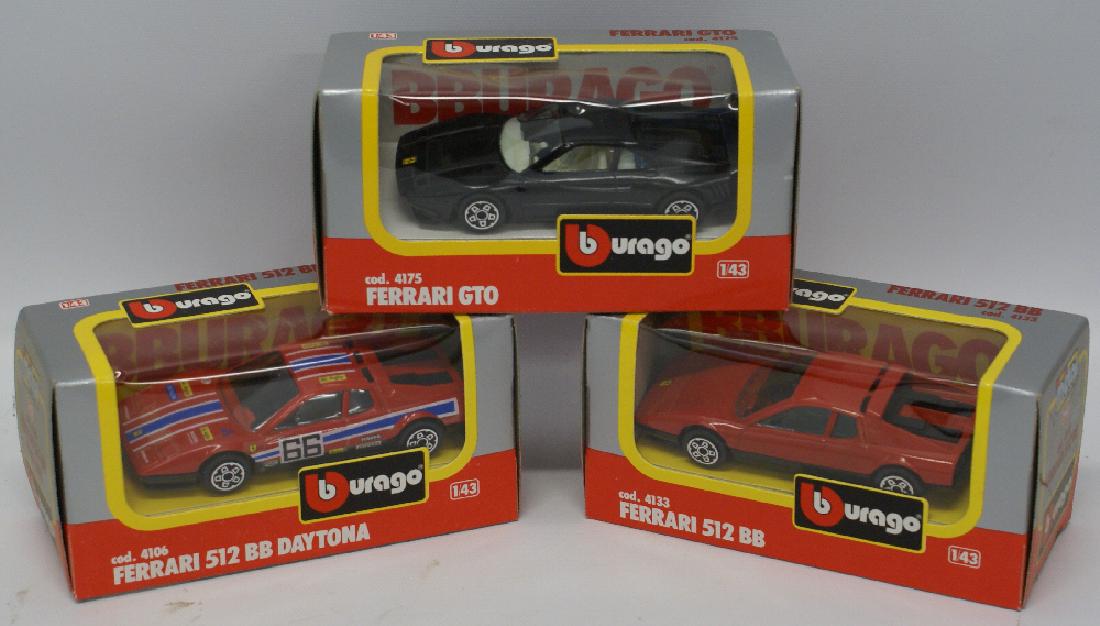 3 BURAGO (Italy) 1:43 Scale FERRARI Diecast Cars - (1 of 1)