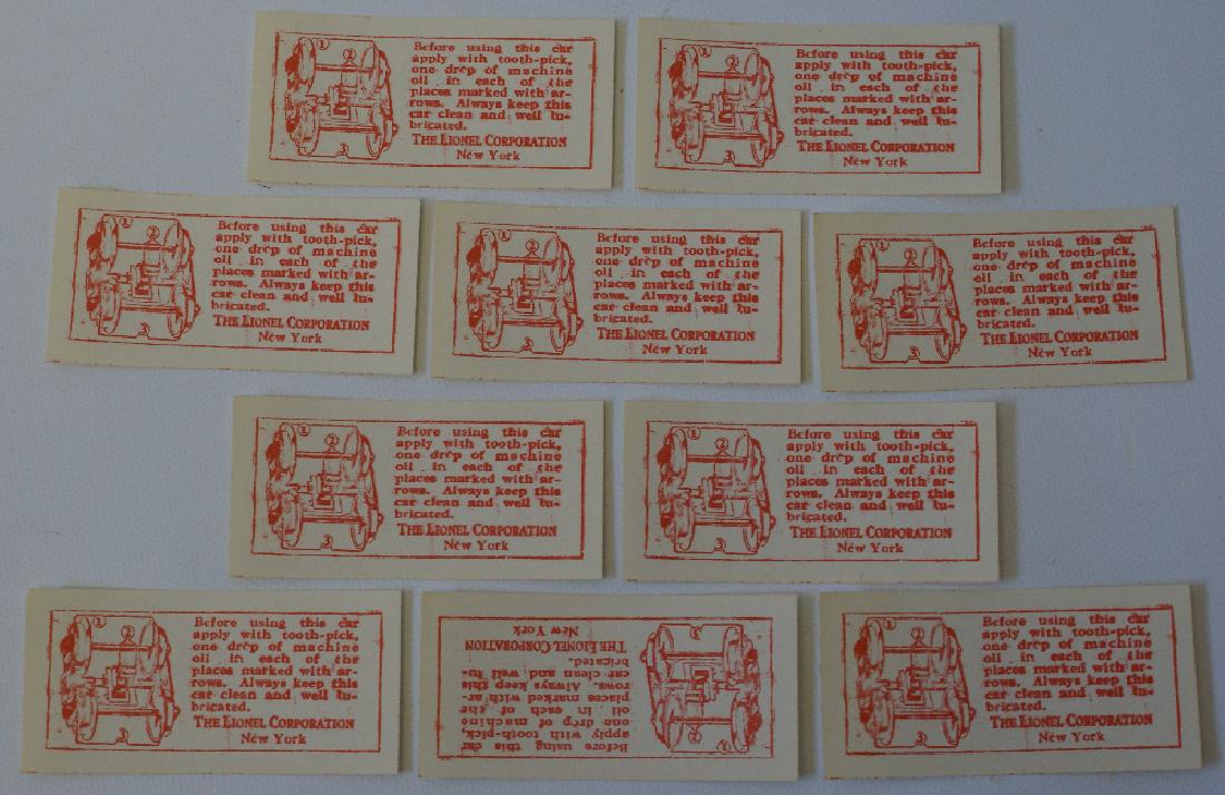 10 LIONEL Prewar Train Car Self-Adhesive Oiling Oil (1 of 1)