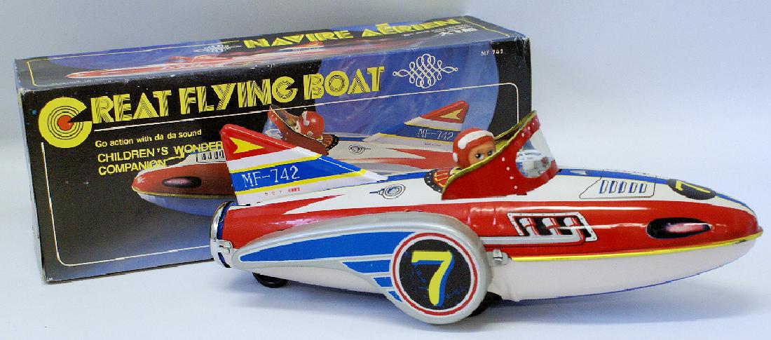 Tin Friction GREAT FLYING BOAT MF-742 with Driver (1 of 1)