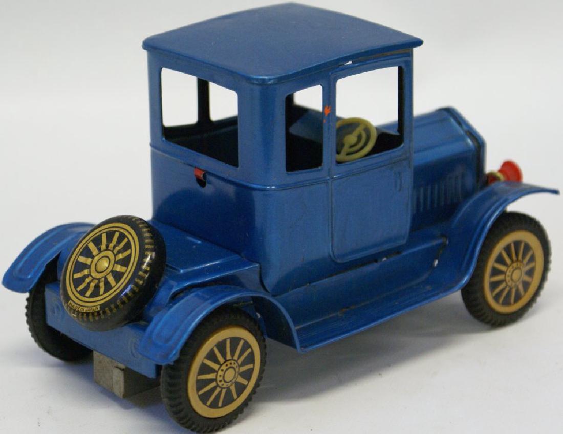 Tin Friction Model A Coupe, blue, friction drive, Japan (1 of 2)