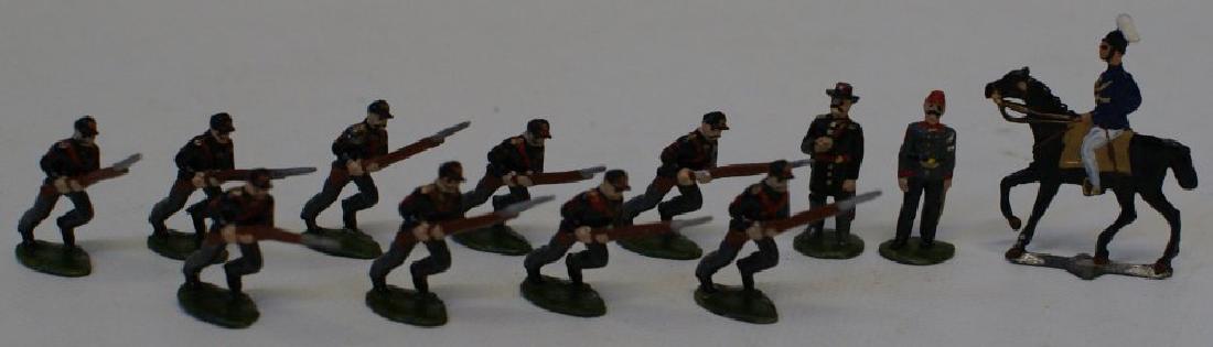 12 Military Full-Bodied Lead Hand Painted Toy Infantry (1 of 1)