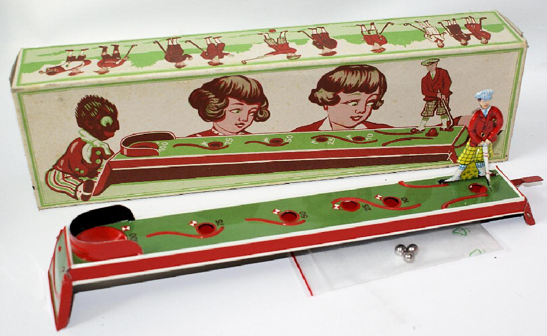 Vintage Tin Lithographed Golf Game in Original Box, (1 of 1)