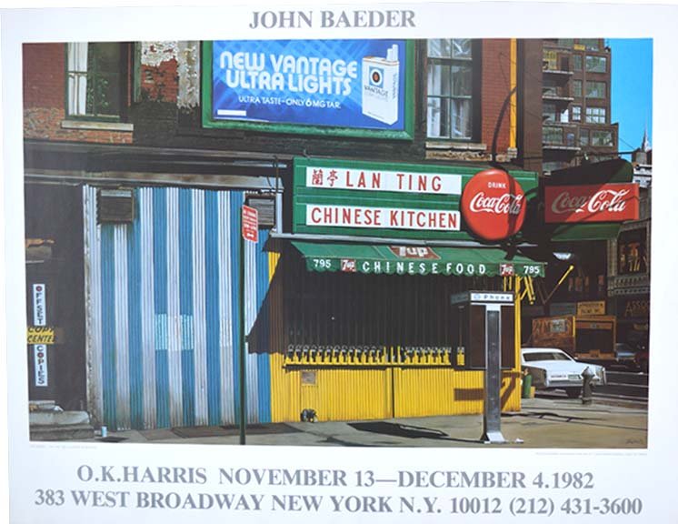 JOHN BAEDER, CHINESE KITCHEN: JOHN BAEDER, CHINESE KITCHEN, O.K. HARRIS NOVEMBER 13-DECEMBER 4, 1982, MEASURES AT 24 X 35 1/2