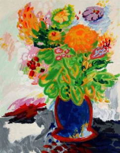 Yehouda Chaki (Israel/Canada, 1938 - )BOUQUET YELLOW: Yehouda Chaki (Israel/Canada, 1938 - ) BOUQUET YELLOW FLOWER. size 24 x 18 inchesoriginal serigraph 1977 signed and #. THIS IS HIS RECENT WORK ** Biography*** With a career that has included over eigh