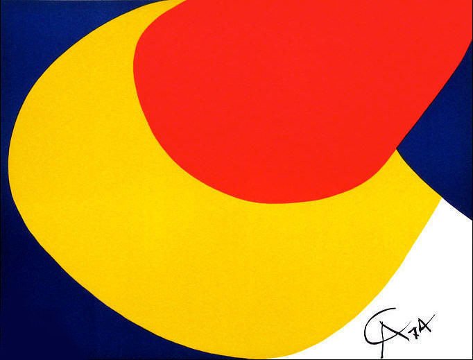 CALDER CONVECTION LITHOGRAPH: . CALDER ALEXANDER friendship `ORIGINAL LITHO 1974 YOU ARE BIDDING ON .CALDER"CONVECTION"[ ONE FROM A SERIES OF SIX LITHOGRAPHS COMMISSIONED BY AIR BRANIFF I