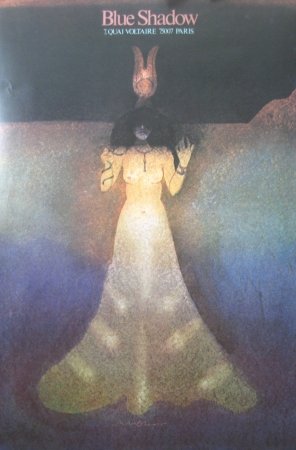 MILTON GLASER BLEU SHADOW: MILTON GLASER BLEU SHDOW 7 QUEI VOLTAIR 75007 PARIS.BRINGING FOR THE FIRST TIME TO LIVEAUCTIONEERS MILTON GLASER VERY RARE POSTERS