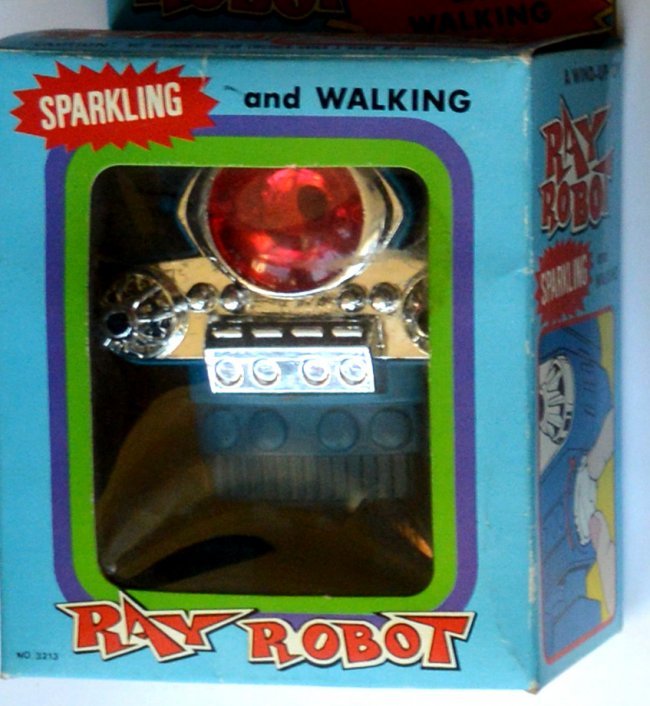 WIND UP ACTION SPARKING AND WALKING RAY ROBOT (1 of 1)