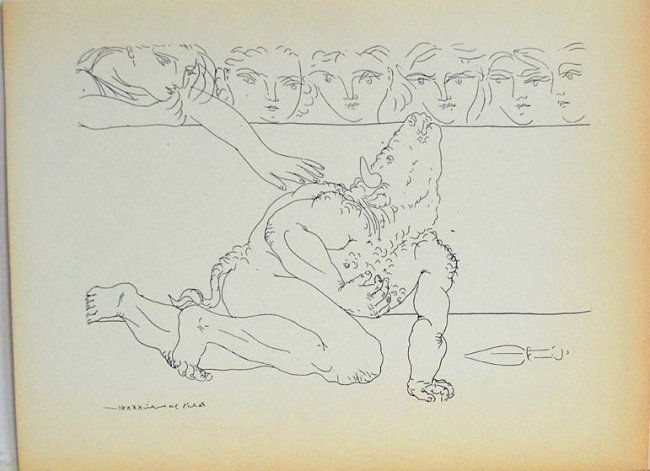 PICASSO "WOUNDED BULL" ETCHING LITHO PRINTED BY MOURLOT (1 of 1)