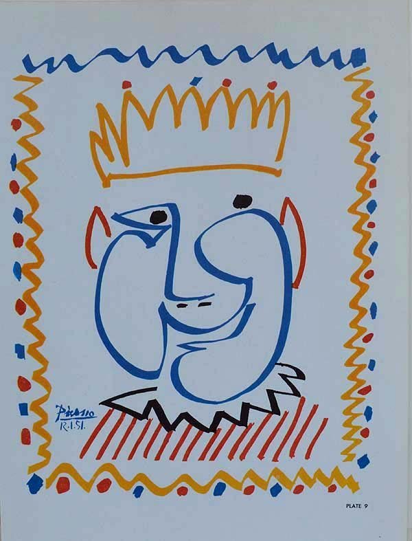 PICASSO "THE KING" ORIGINAL LITHO PRINTED BY MOURLOT (1 of 1)