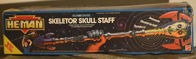MATTEL HE-MAN ELECTRONIC SKELETOR SKULL STAFF (1 of 1)
