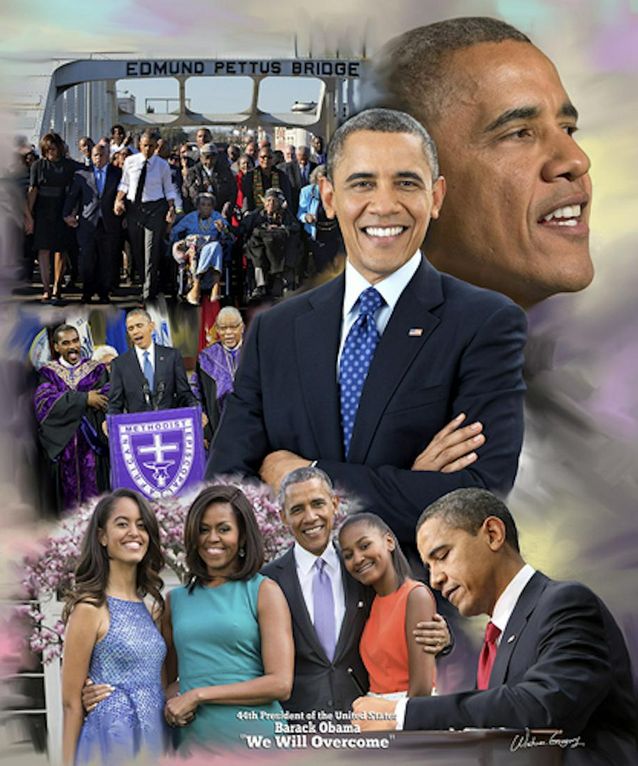 Wishum Gregory - "Barack Obama: We Will Overcome": Wishum Gregory - "Barack Obama: We Will Overcome", 24 x 20, very good condition