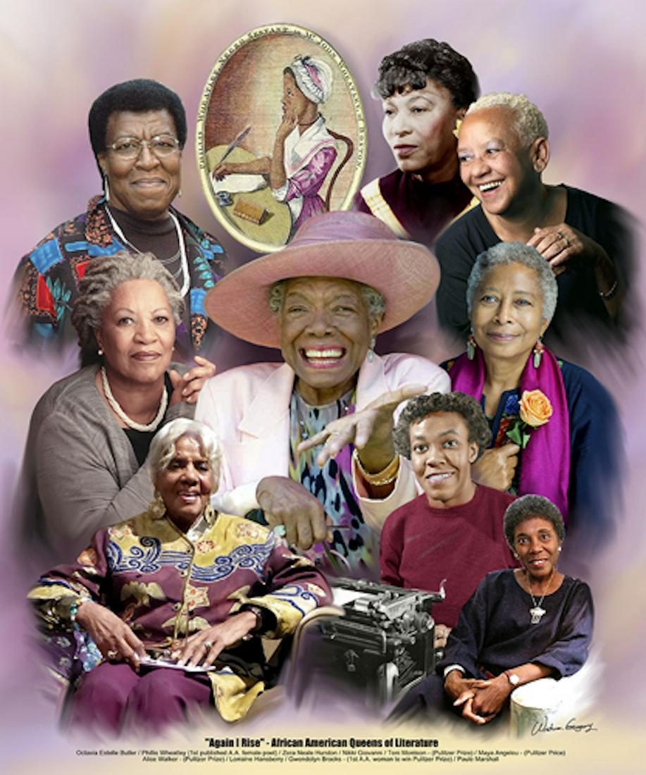 Wishum Gregory - "Again I Rise: African American Queens of Literature": Wishum Gregory - "Again I Rise: African American Queens of Literature", 24 x 20, very good condition