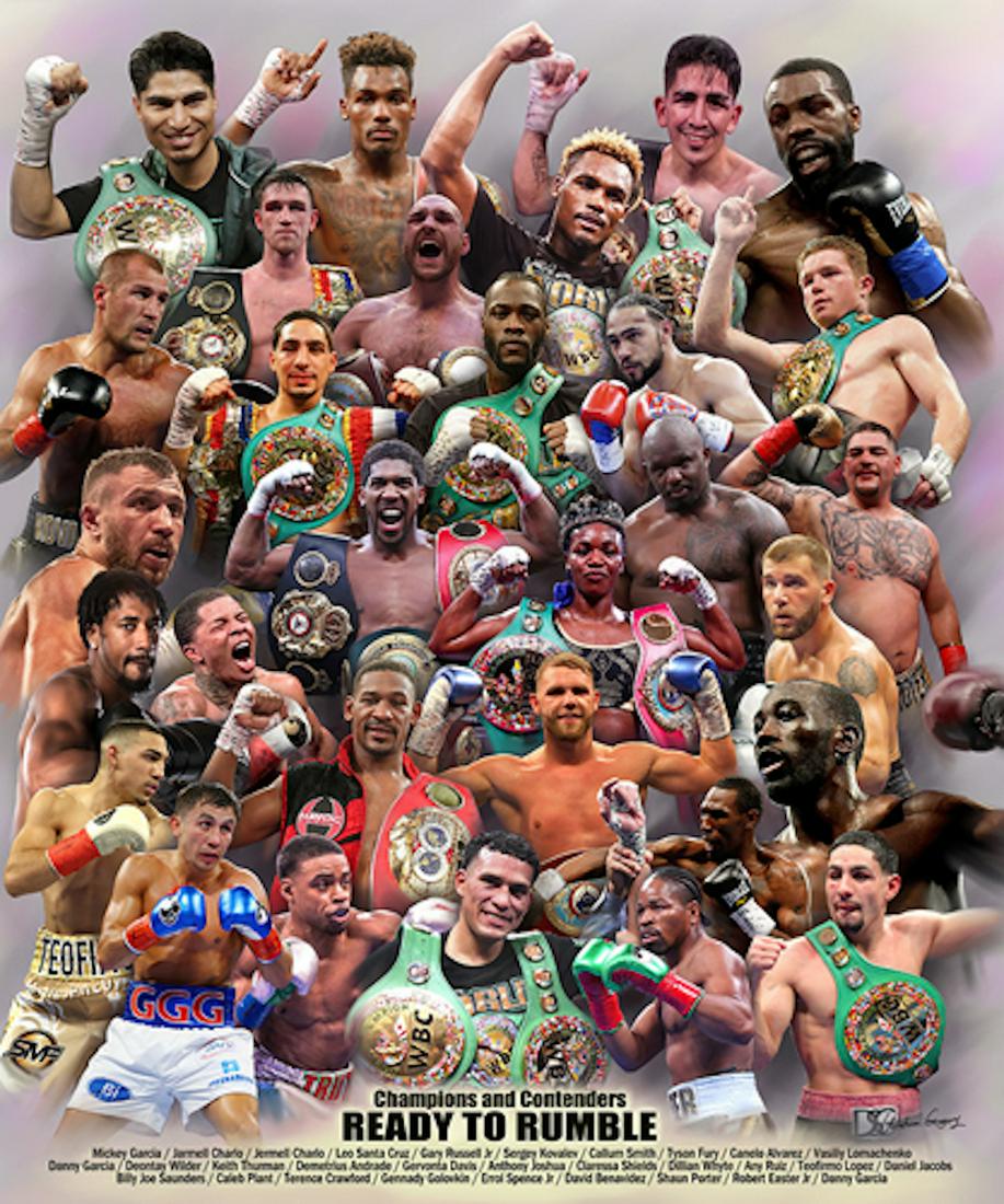 Wishum Gregory - "Ready to Rumble": Wishum Gregory - "Ready to Rumble", 24 x 20, very good condition