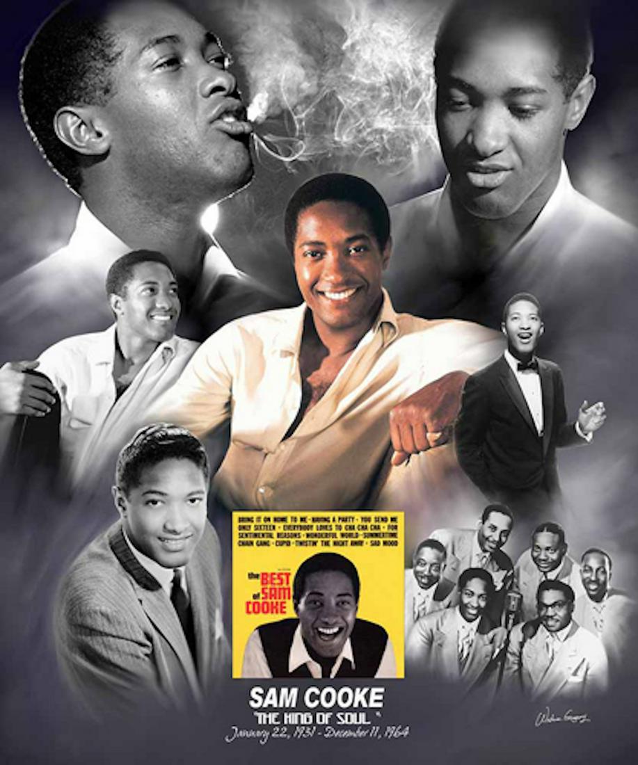 Wishum Gregory - "Sam Cooke: The King of Soul": Wishum Gregory - "Sam Cooke: The King of Soul", 24 x 20, very good condition